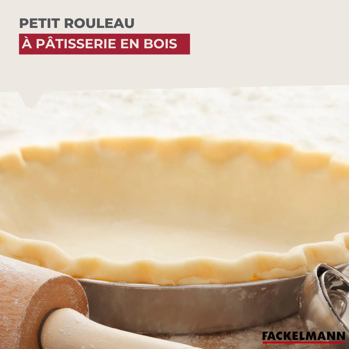 Petit rouleau à pâtisserie en bois 23,5 cm Fackelmann Wood Edition