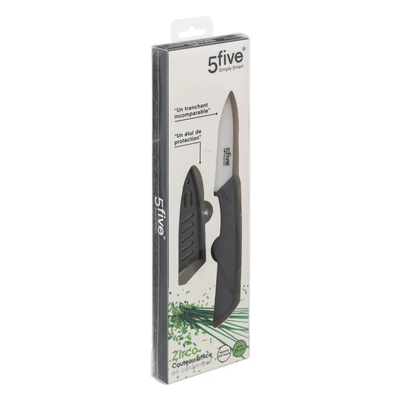 Couteau d'office céramique "Zirco" lame 7,5cm