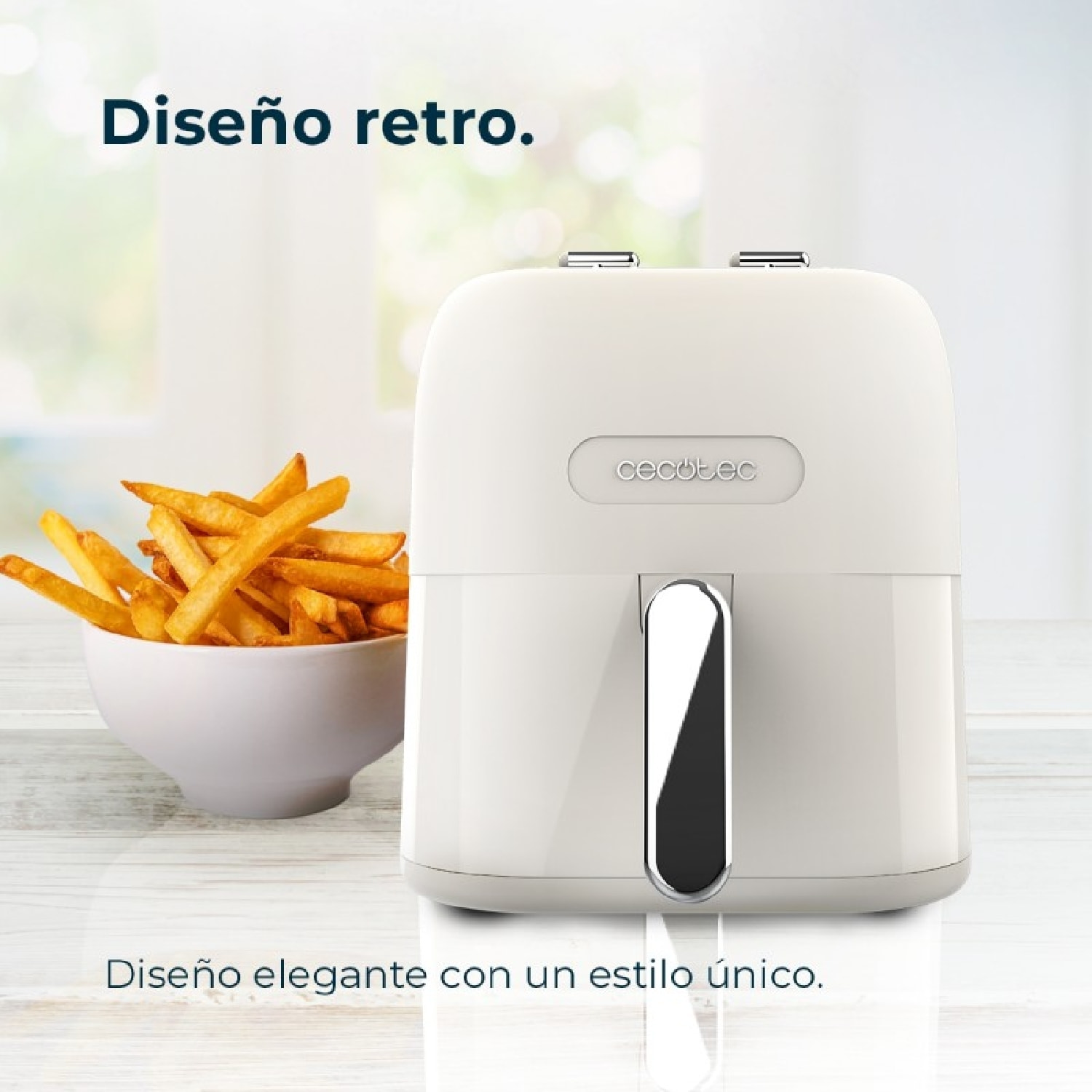 Freidora de Aire sin Aceite de 5 L Cecofry Antique 5000. Air Fryer. 1500 W, Digi