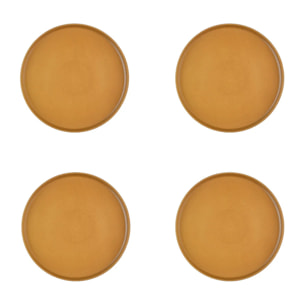 Assiette SCANDI Ø21,5cm - 4 pièces - Ocre