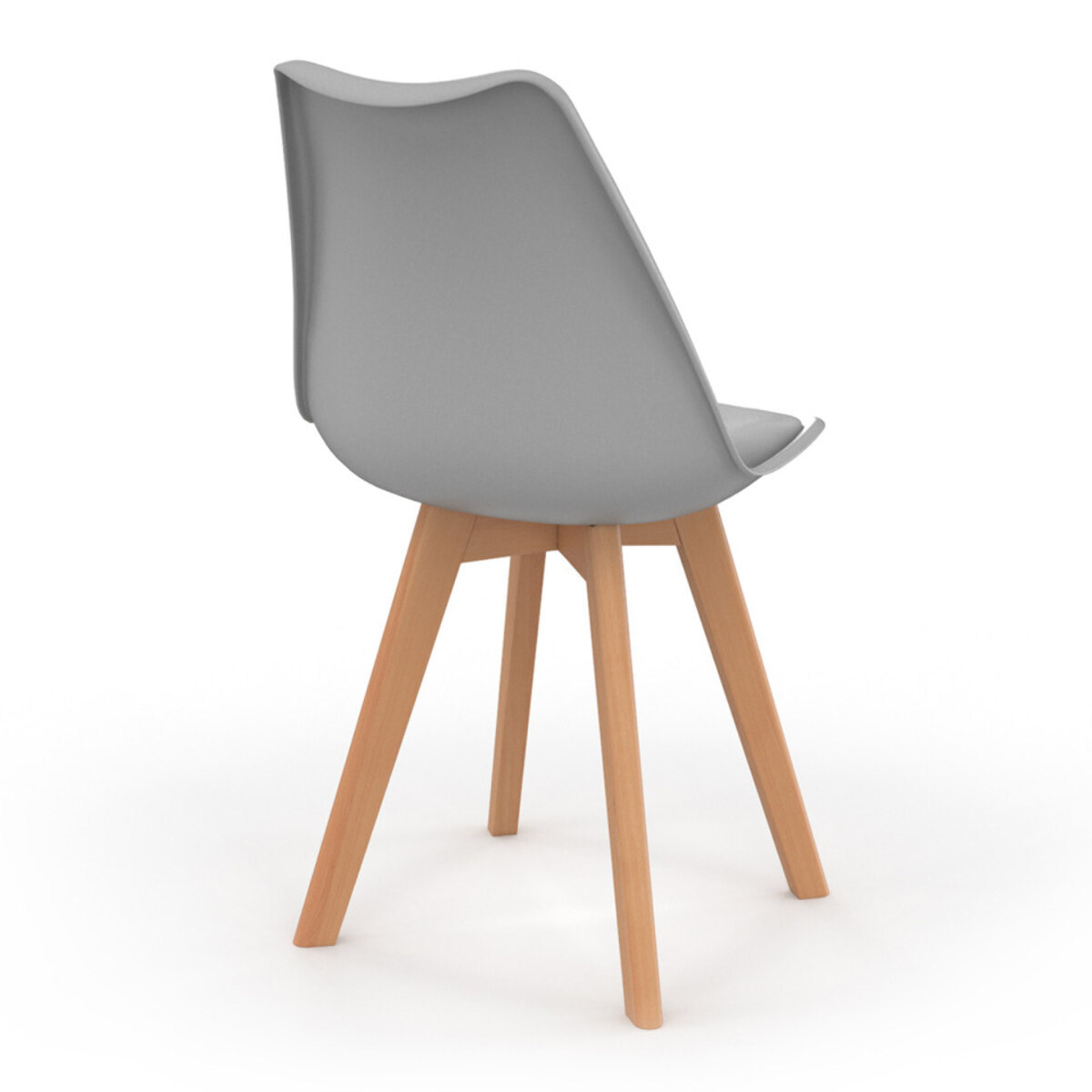 Chaises scandinave Nordia - Mix color - Blanc, rose, bleu pastel, gris clair
