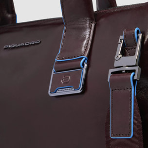 Piquadro Borsa porta pc e iPad® in pelle personalizzabile con protezioni antiurto e RFID