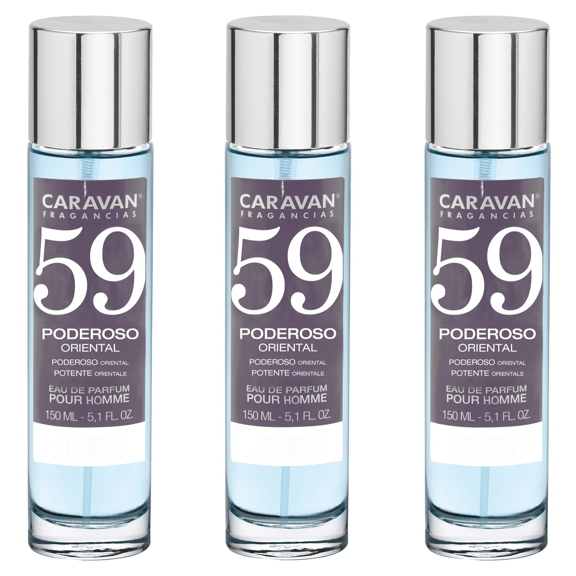 Caravan fragancias set de 3 frascos perfume de hombre nº59, de 150 ml