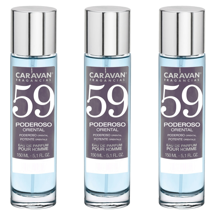 Caravan fragancias set de 3 frascos perfume de hombre nº59, de 150 ml