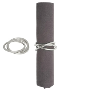 Lot de 2 ronds de serviette cercle or