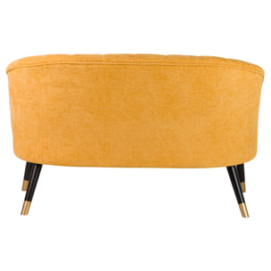 Sofa Chenilla Amarillo 129x72x80 Cm