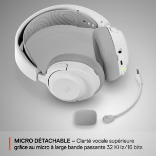 Casque gamer STEELSERIES Arctis Nova 3PW Blanc