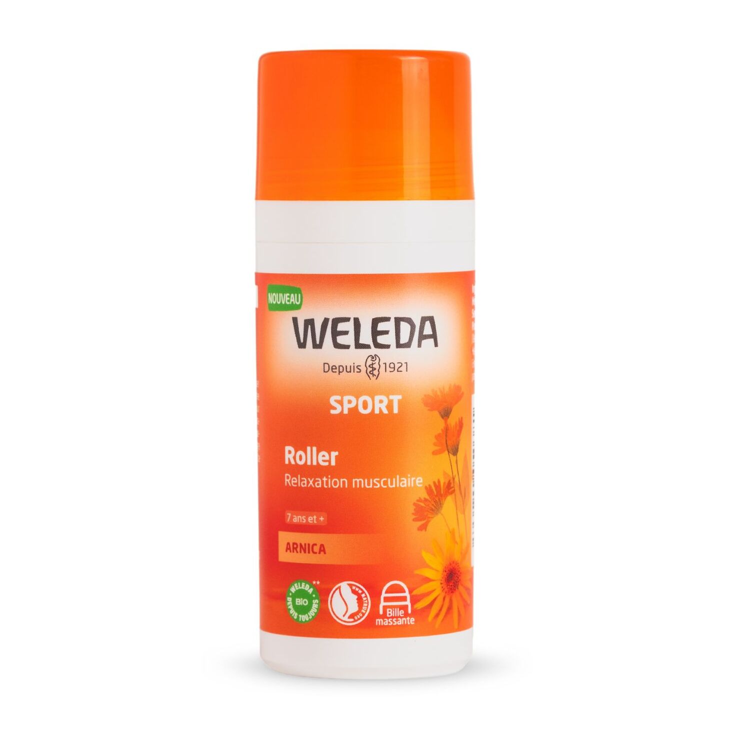 WELEDA - Pack Nomade - Gel Douche Sport Arnica + Roller Arnica - Nettoie, raffraîchit et relaxe - Après l'effort - Vegan* - Certifié Natrue** - Tube 200ml + Roll-on 75ml