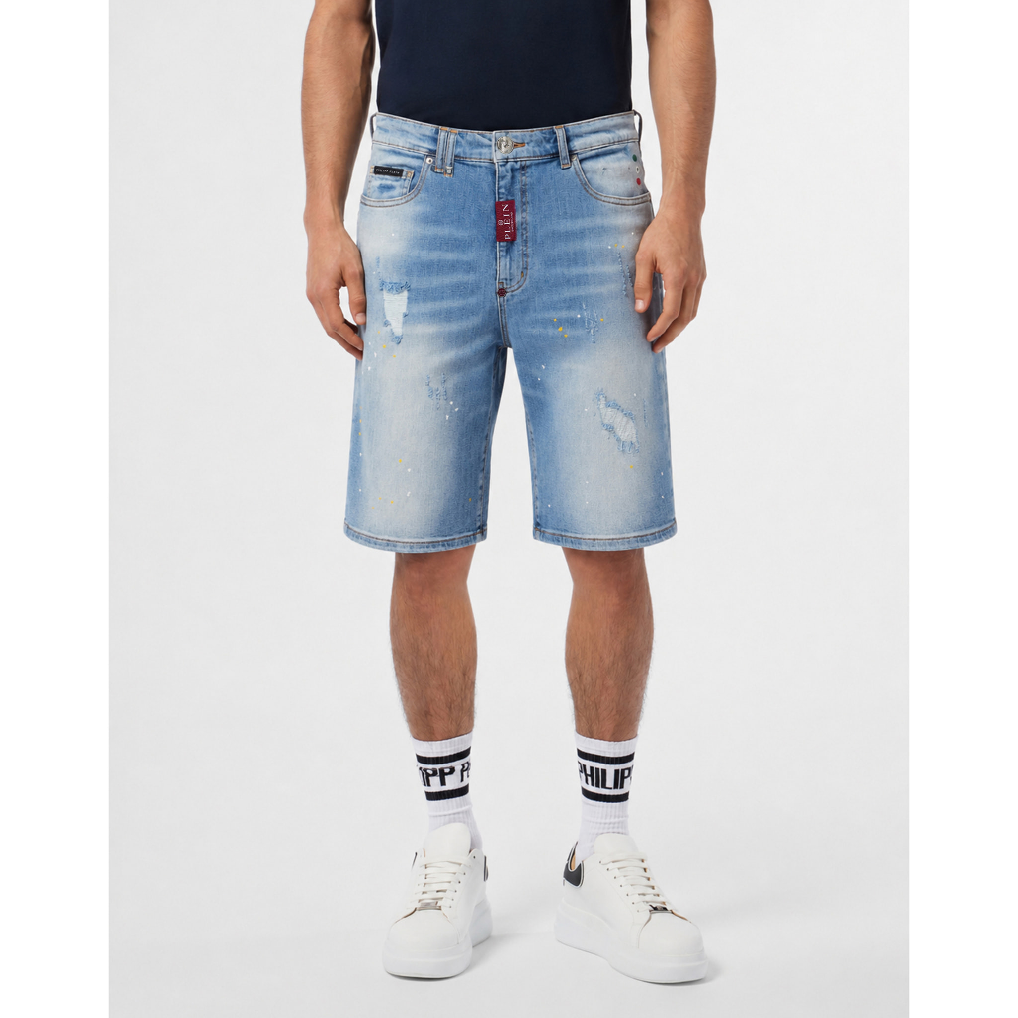 PHILIPP PLEIN Pantaloncini in denim Fermentera BASIC