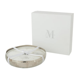 J-Line bougie parfumée M-Chic - Sugar Citrus - métal - argent - large - 44H