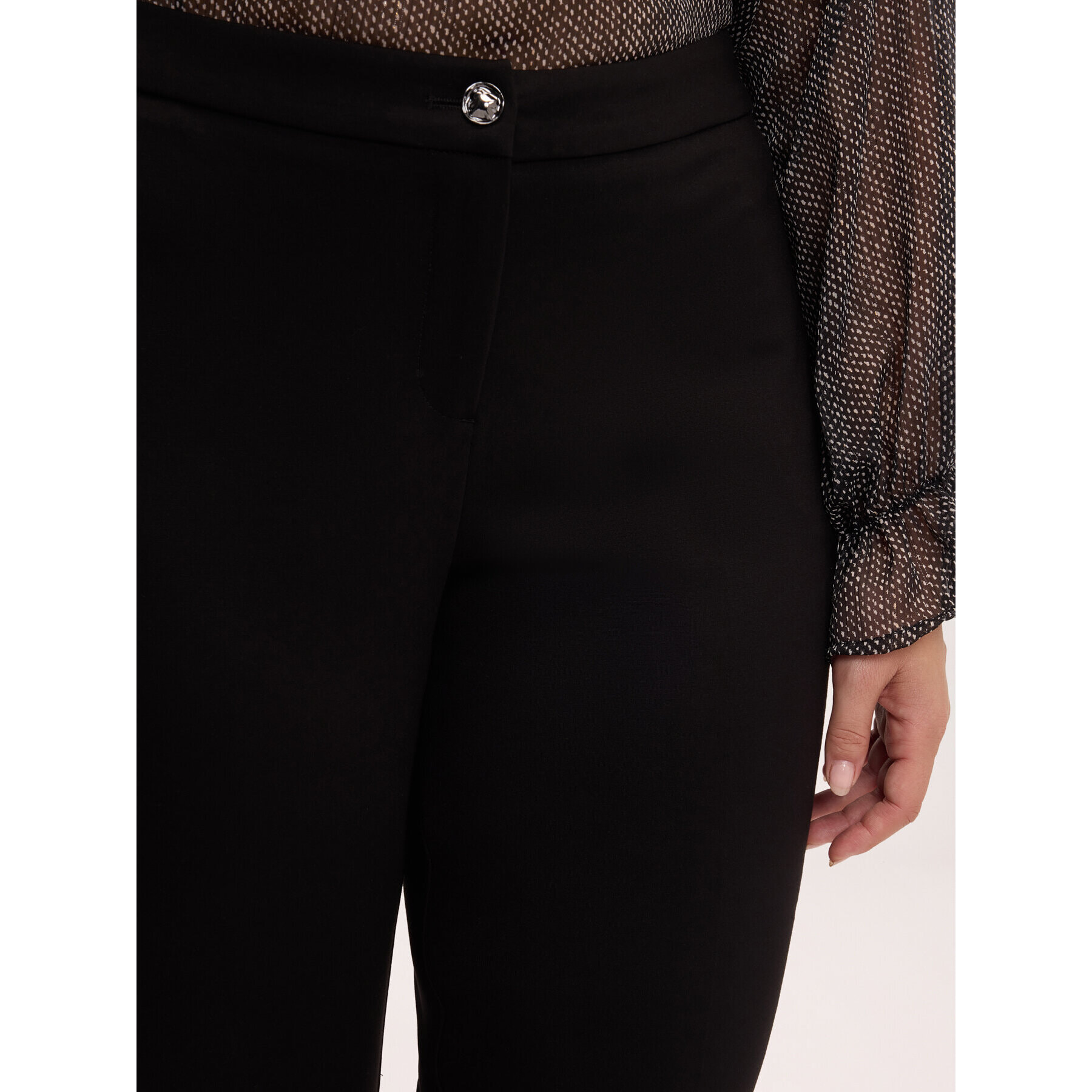 Fiorella Rubino - Pantaloni New York in Punto Milano - Nero