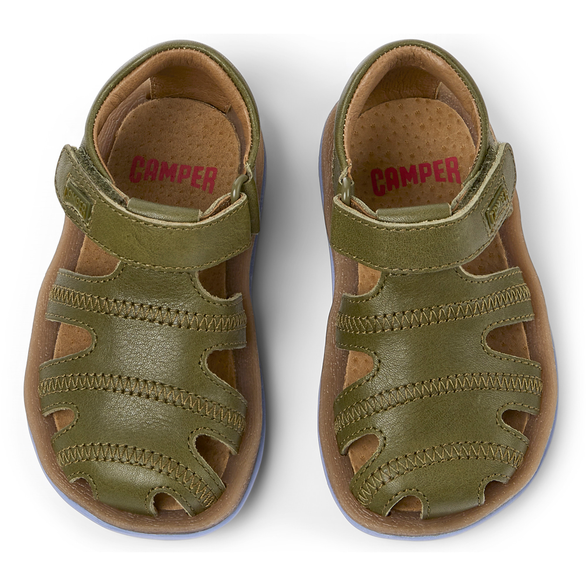 Sandalias - CAMPER Bicho - Verde - Cuero liso