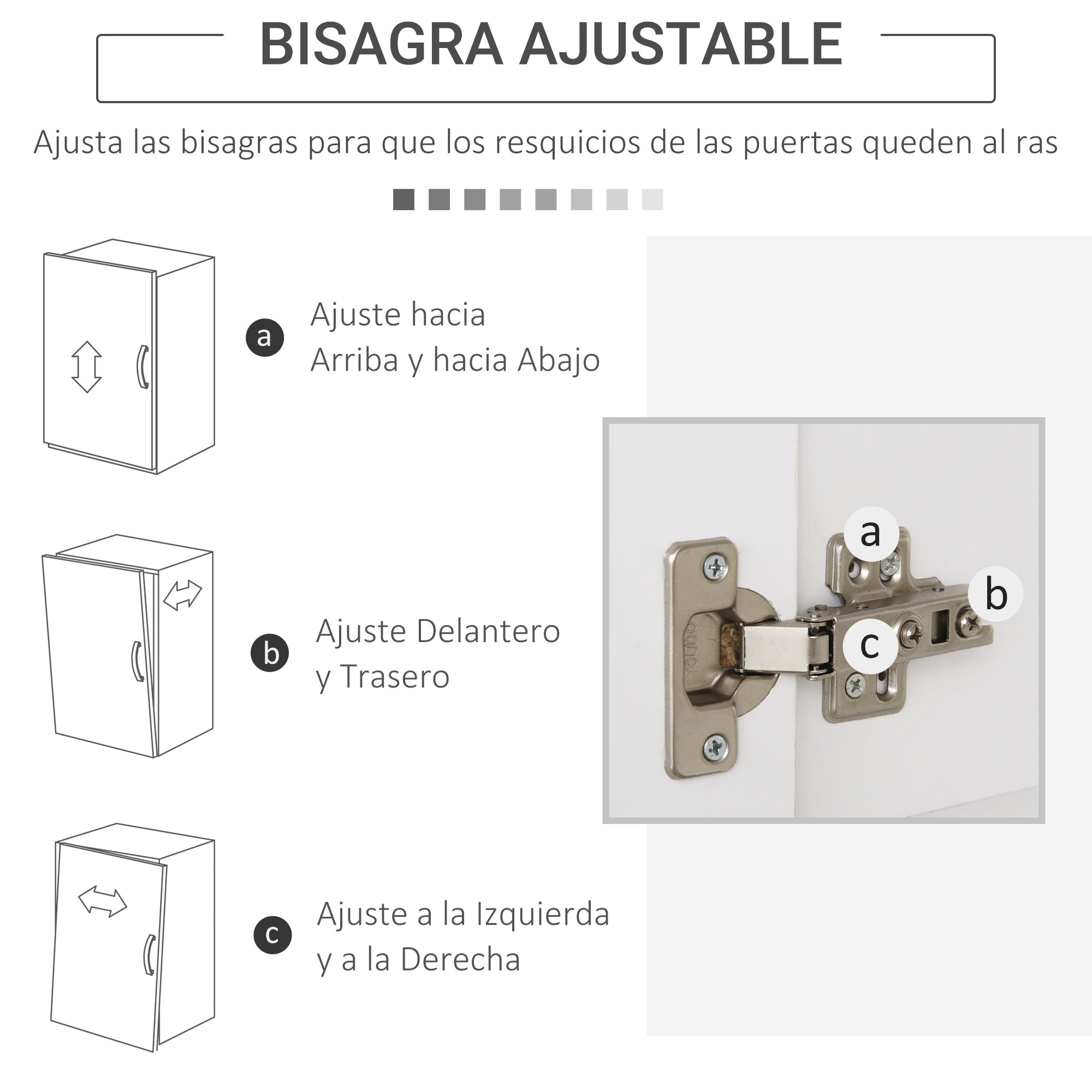 Armario Alacena de Cocina Alacena Alta con 3 Cajones 3 Puertas y Estantes Interiores Ajustables Mueble Auxiliar para Comedor Salón 80x39,5x183,5 cm Blanco