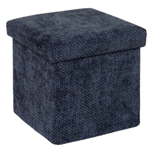 Pouf Mix'N Modul carré pliable 31x31cm bleu