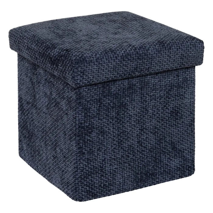 Pouf Mix'N Modul carré pliable 31x31cm bleu
