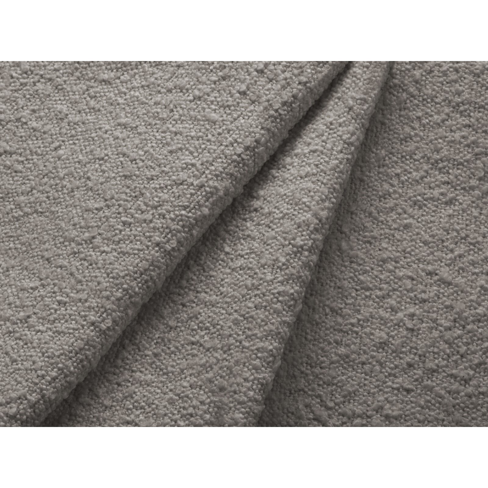Canapé d'angle droit convertible avec coffre de rangement "Kyoto" 4 places en bouclé gris