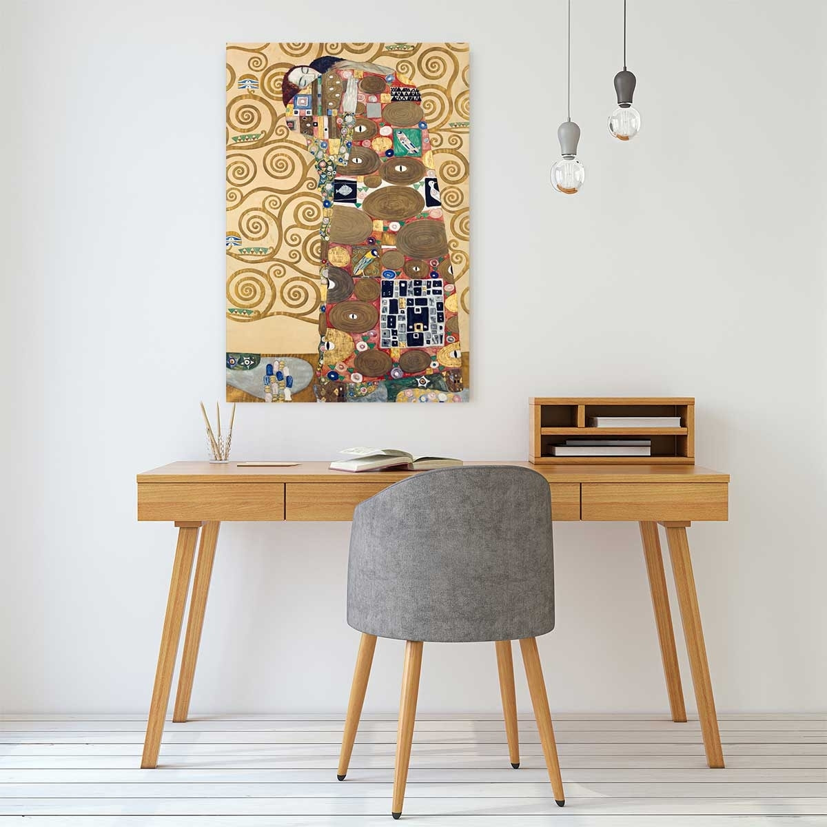 Tableau célèbre Klimt L' Accomplissement Tableau alu Dibond