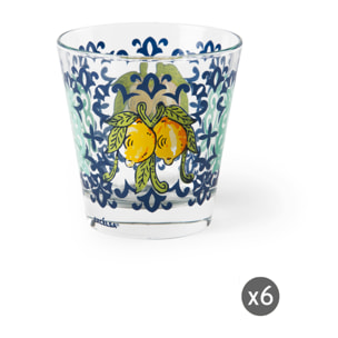 Set 6 Verres Excelsa – Amalfi, Verre Multicolore