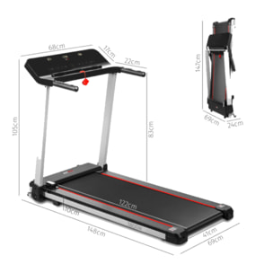 Cinta de correr plegable FITFIU 12km/h ultracompacta pulsometro 1800w