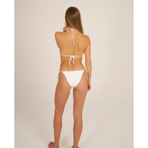 Braga de bikini clásica con lazos en tejido con textura