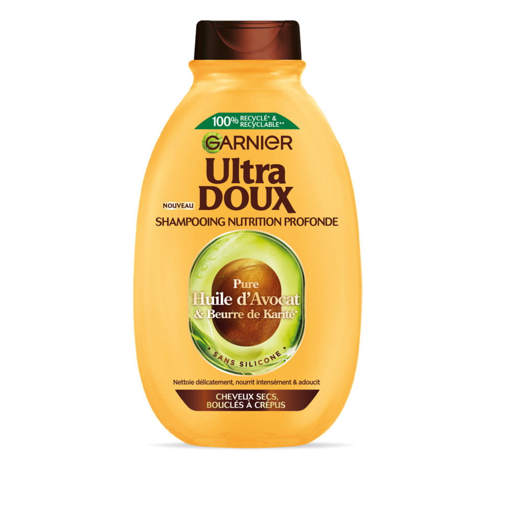 Lot de 12 - Garnier Ultra Doux Pure Huile d'Avocat et Beurre de Karité Shampooing 300ml