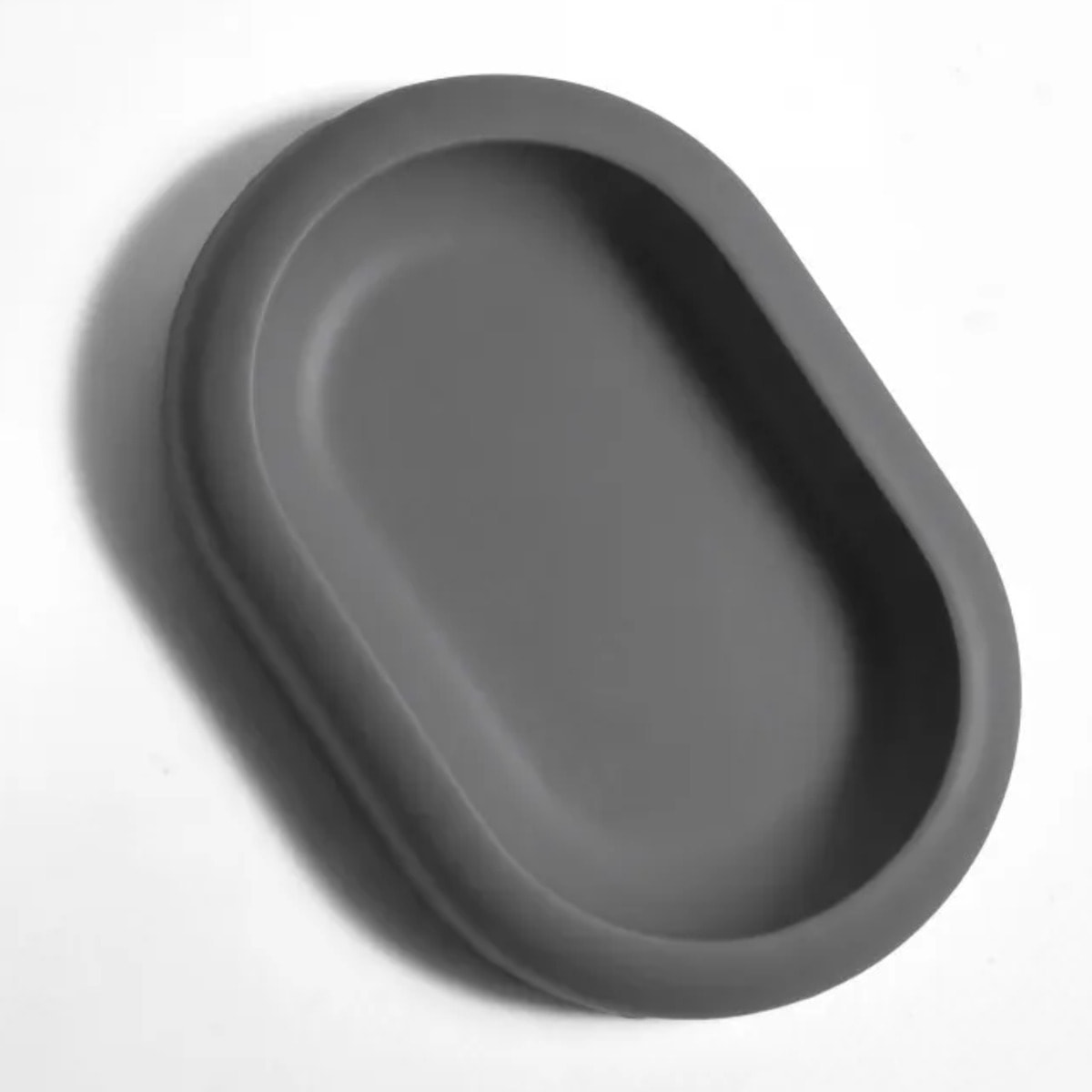 Porte-savon ZAC en polyresine – finition gris charbon mate, design moderne