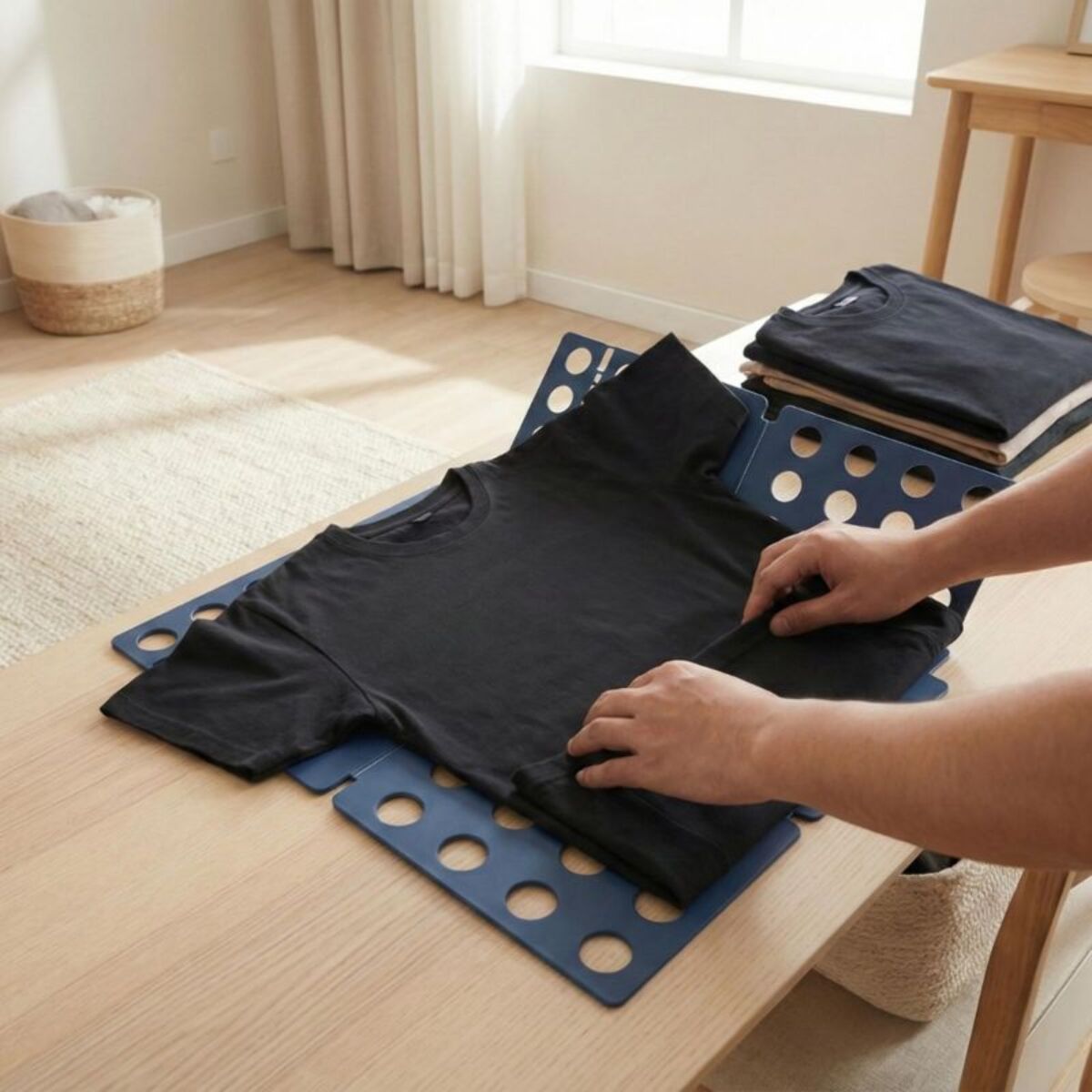 PLANCHE ESSENTIELB à plier le linge - Organisation optimale et gain de place