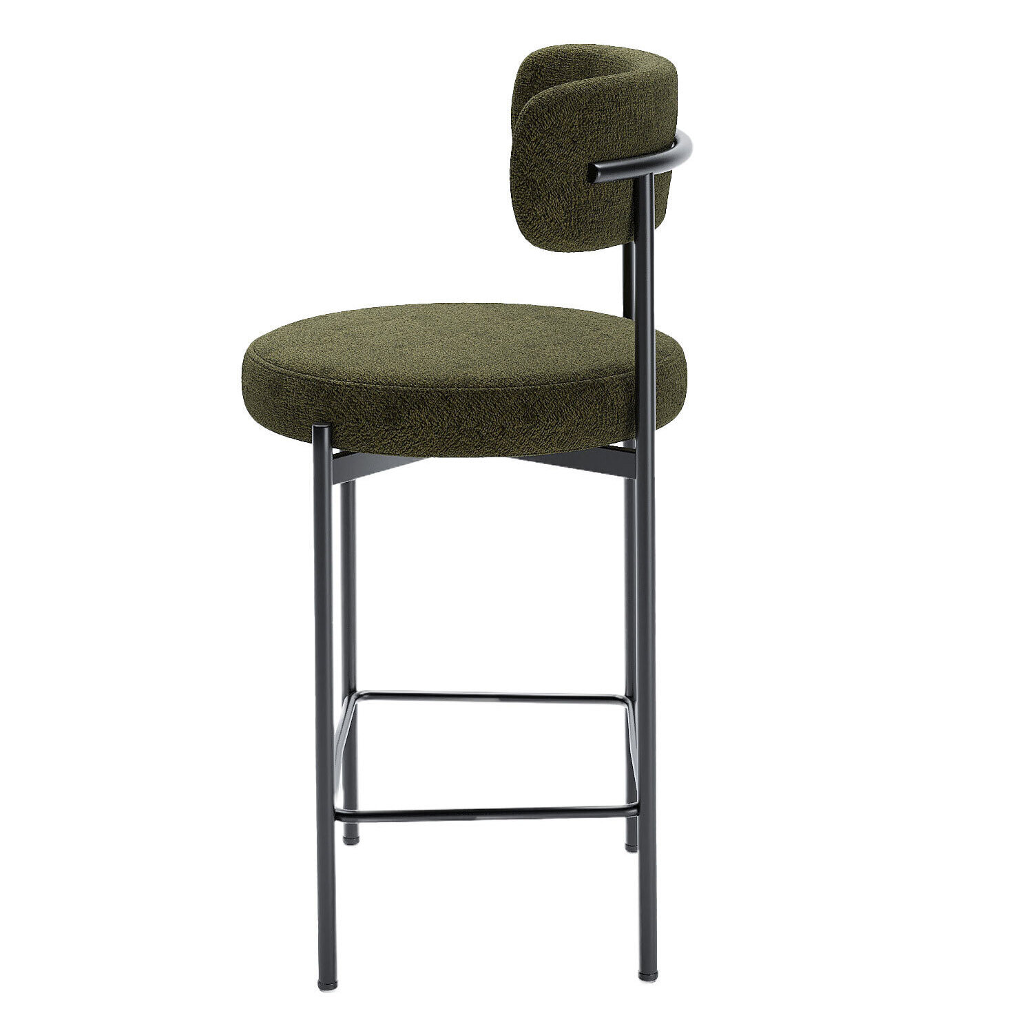 Lot de 2 tabourets de bar velours vert Agathe