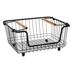 Panier en métal empilable "Blackwood" moyen format