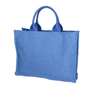 Borsa a mano da donna - Modello False - Misto pelle e tessuto - 31.0 x 41.5 x 15.5 cm