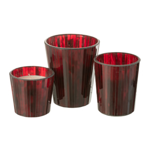 J-Line bougie parfumée Noa - Ruby Red - verre - rouge - large - 60H