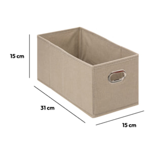 Panier tissu 15x31cm "Mix N' Modul" lin