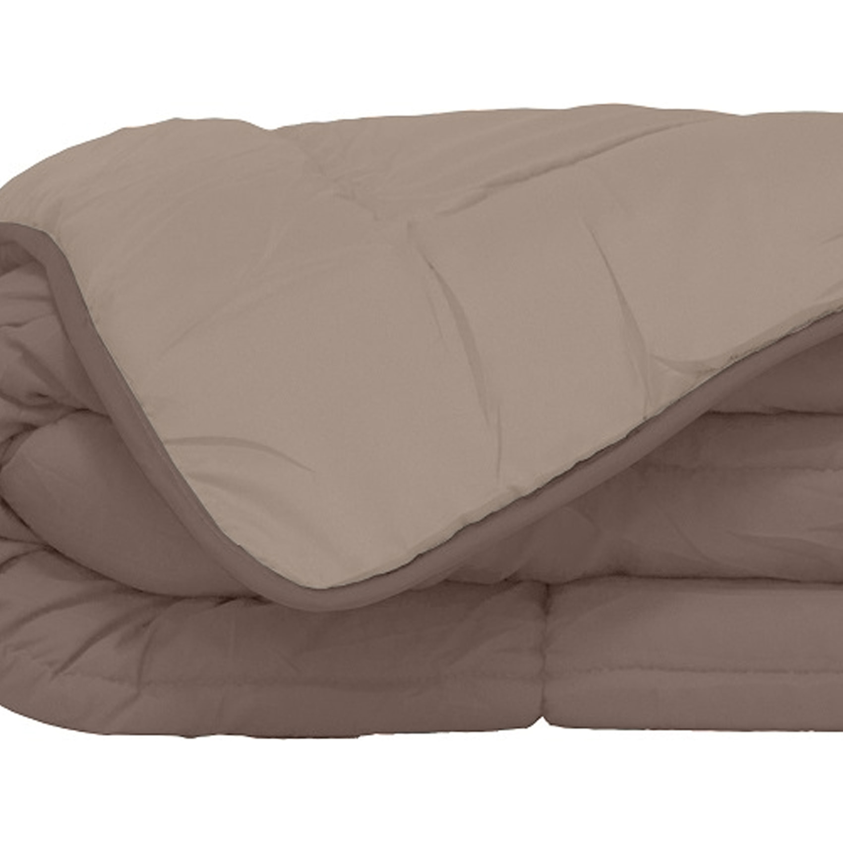 Couette d'été en microfibre bicolore - Taupe