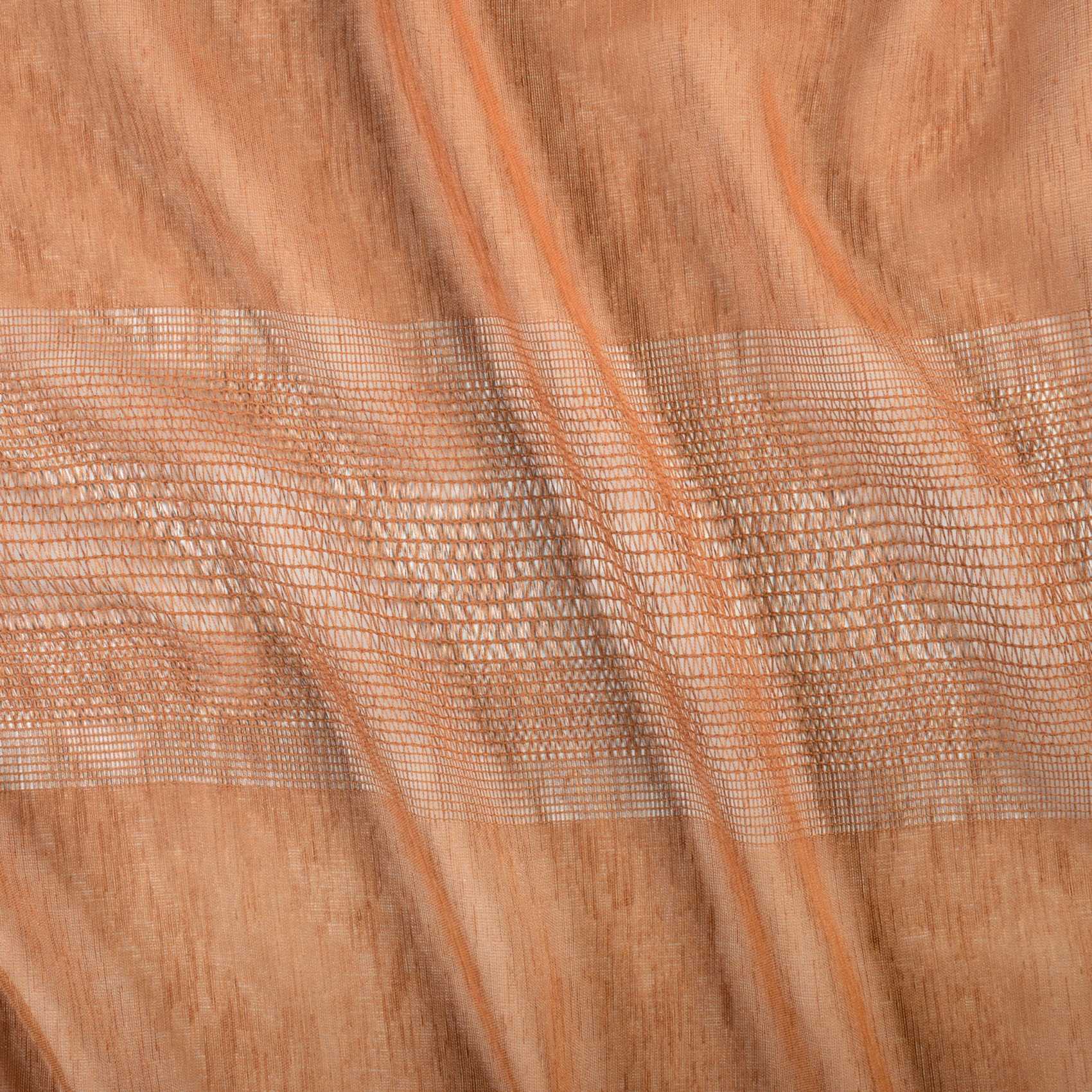 Voilage tamisant ajouré à esprit macramé - Orange
