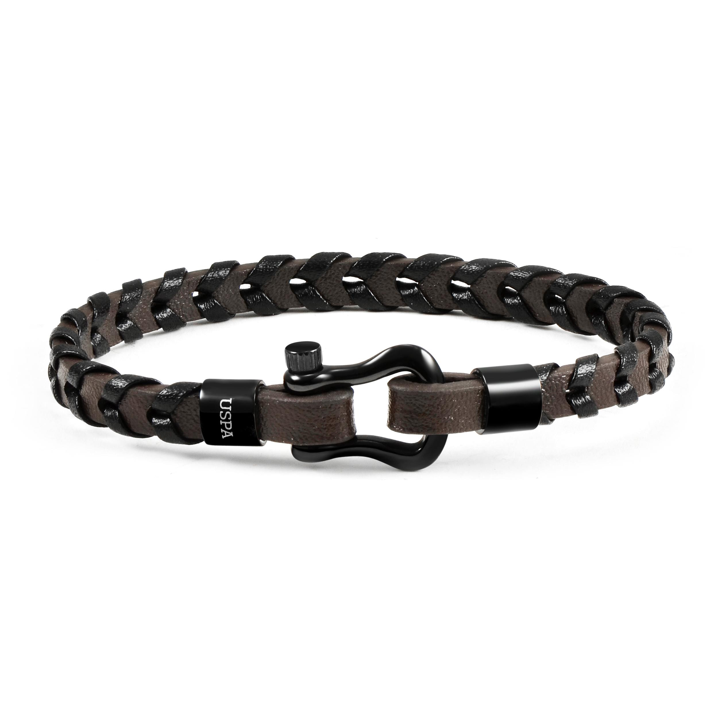 Bracciale U.S. Polo Assn. in pelle marrone