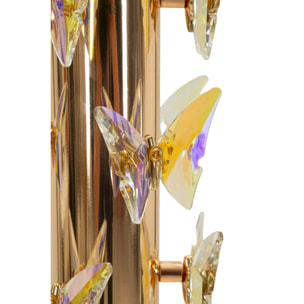 LAMPADA DA TERRA GOLD BUTTERFLY CM Ø 45X157