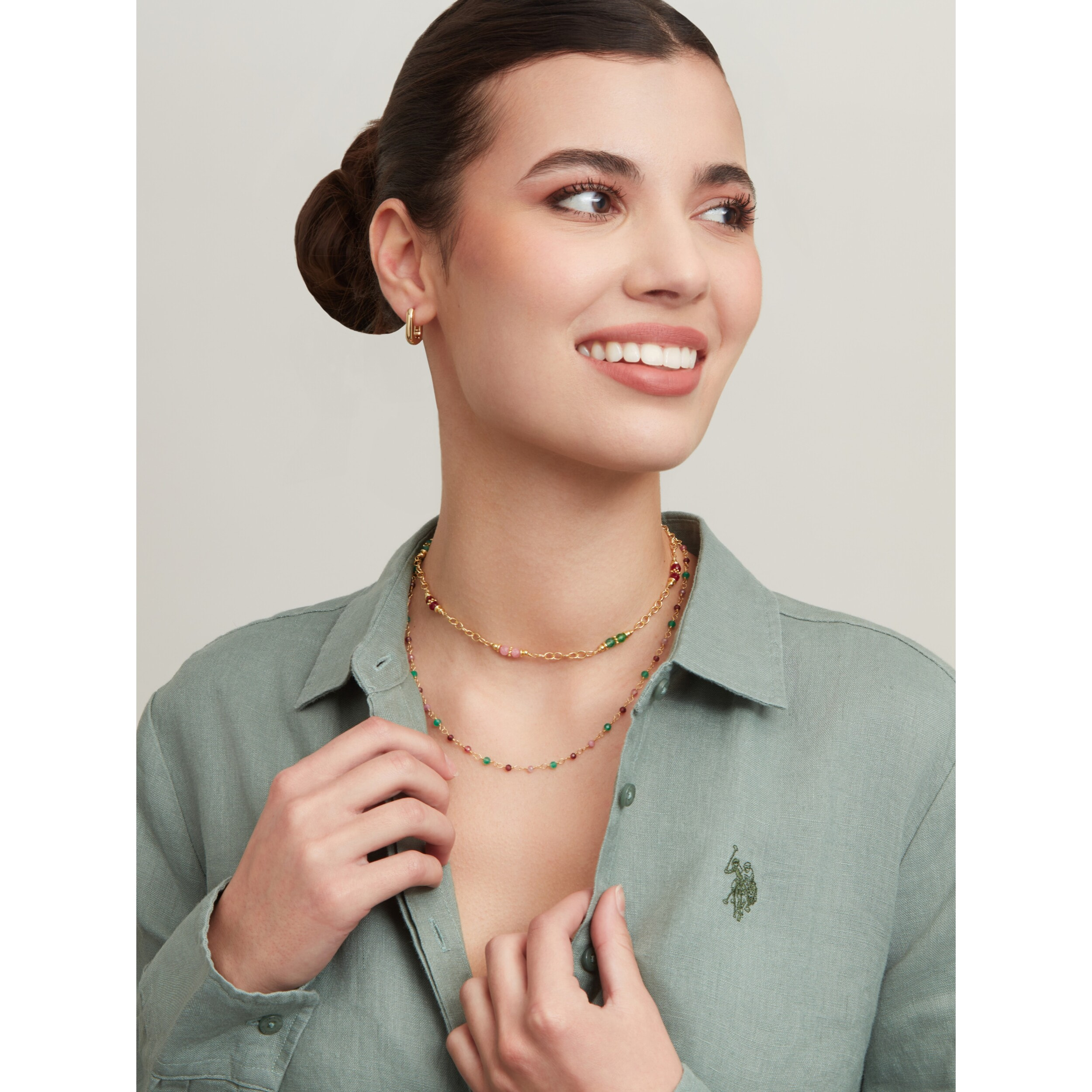 Orecchini U.S. Polo Assn. In metallo dorato