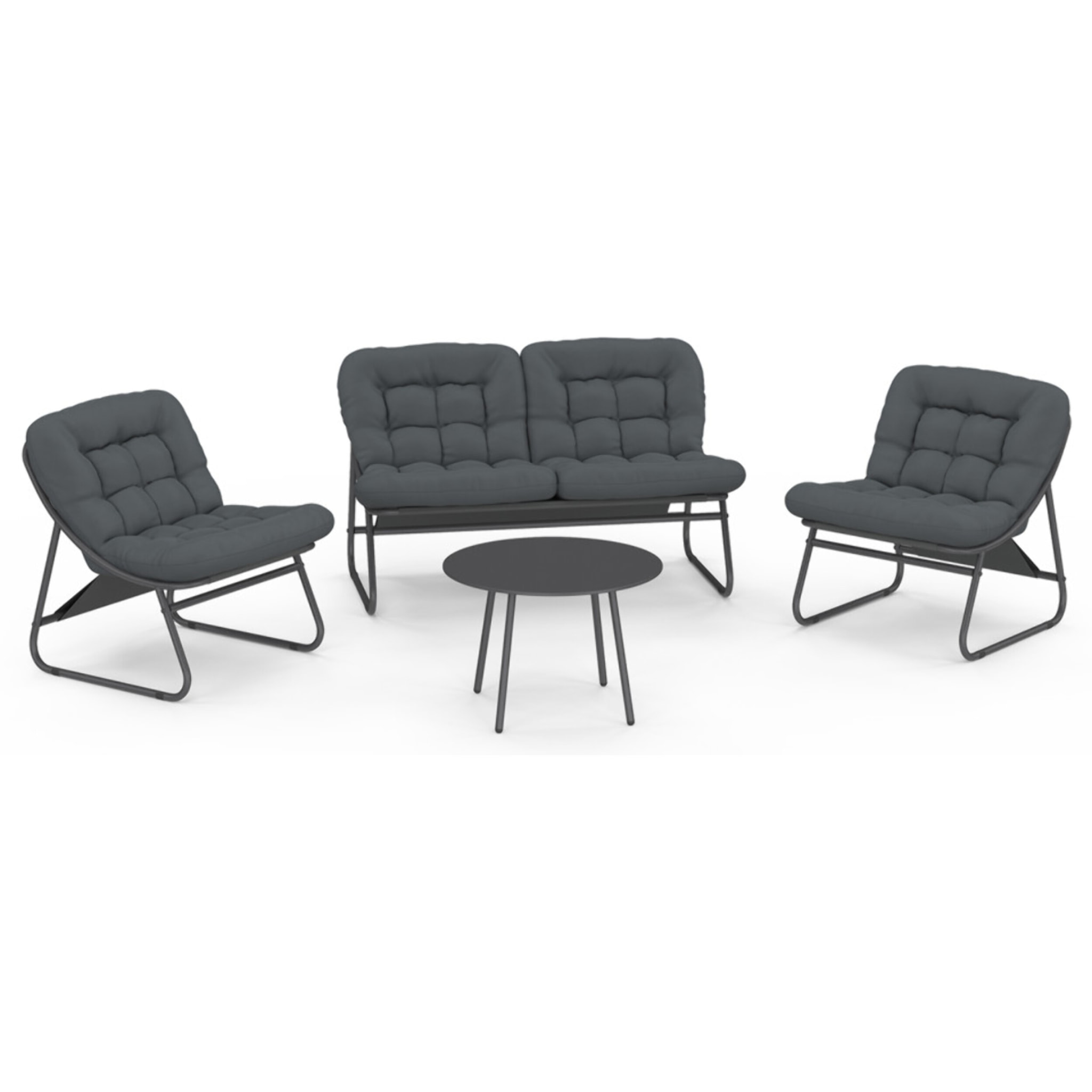 Salon de jardin Ariane 4 places gris