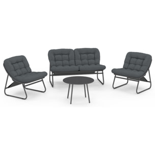 Salon de jardin Ariane 4 places gris