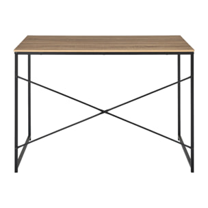 Bureau - HOME DECO FACTORY - Loka - Compact - Moderne - Marron et Noir