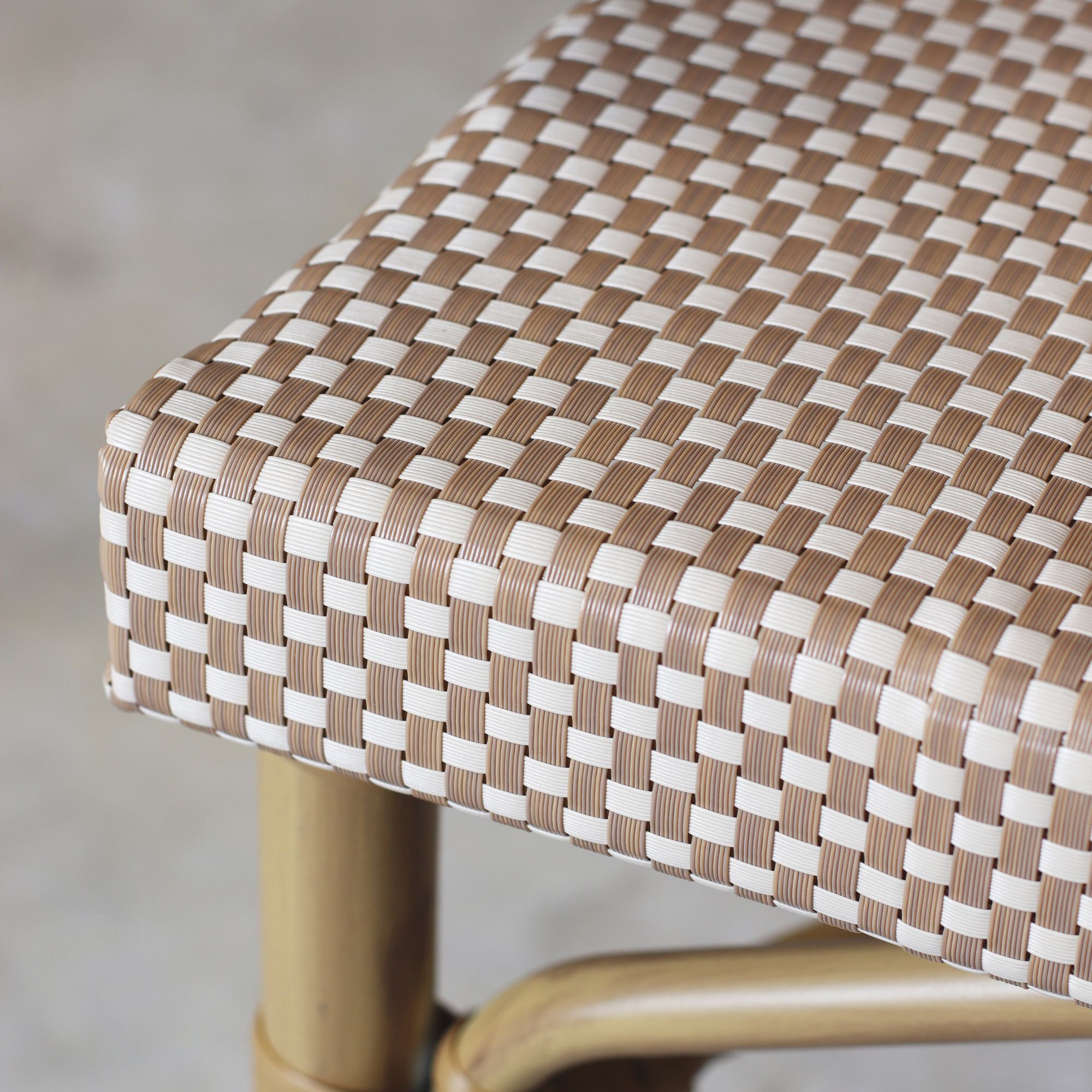 Lot de 2 fauteuils de bar en textilène beige AMALFI