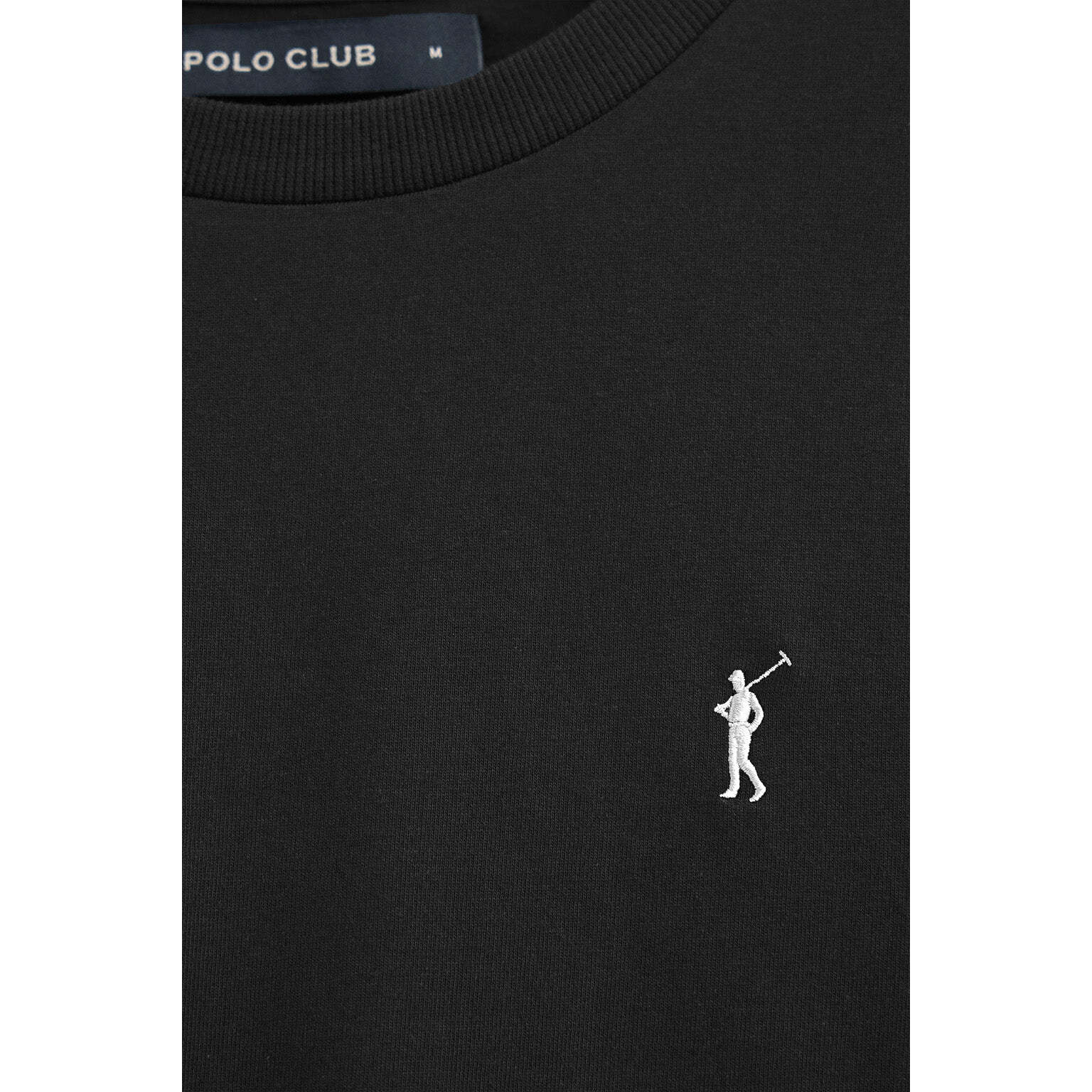 Camiseta negra de manga larga y logo bordado Rigby Go
