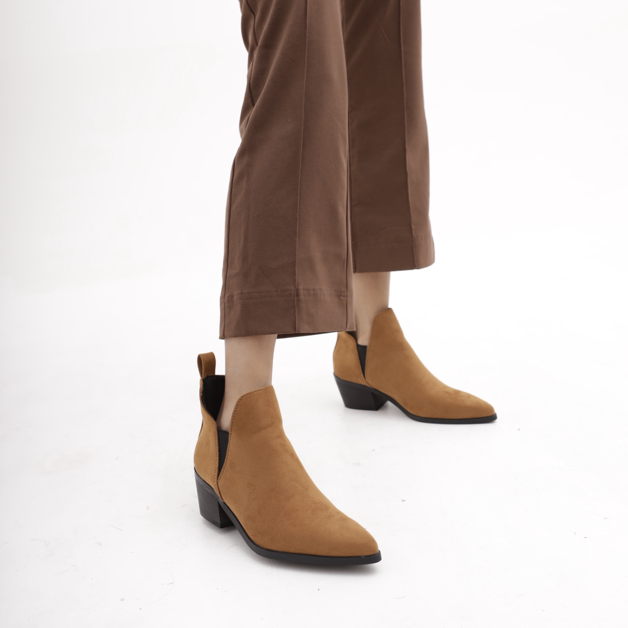 TRONCHETTO TEXANO ELASTICI TABACCO