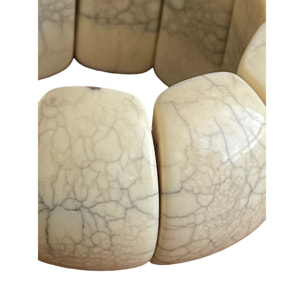 Brazalete resina diseño exclusivo imitación piedra.Elástico. Gloria Mago design