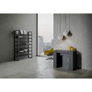 Console extensible 90x48/296 cm Venus Anthracite Spatulé rallonges internes