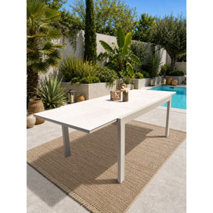 KALIBO - Table de jardin en aluminium et plateau sinterstone