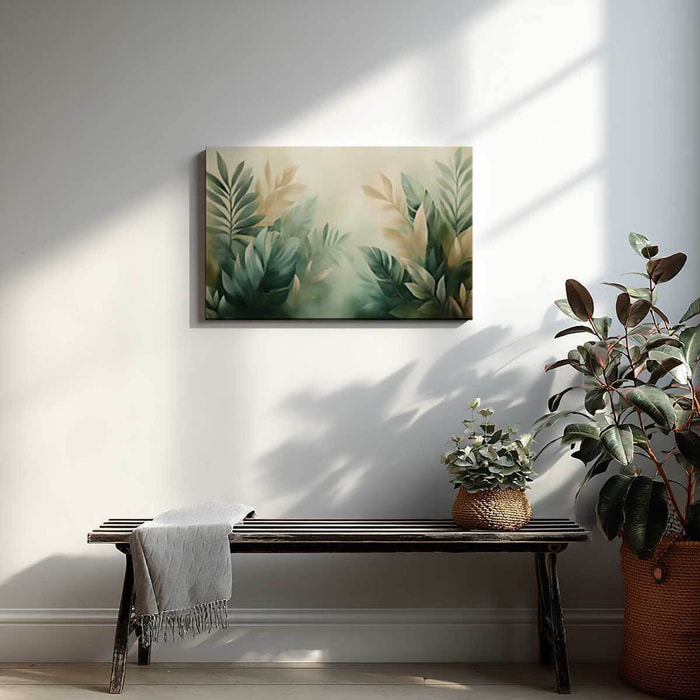 Tableau feuillages naturels apaisants Toile imprimée