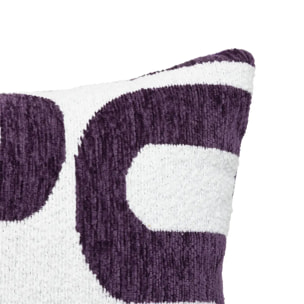Coussin jacquard Safina violet 40x40cm