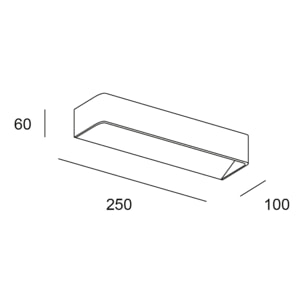 Forlight Aplique Ip20 Toppi 250Mm Led 9,4W 3000K Blanco 598Lm