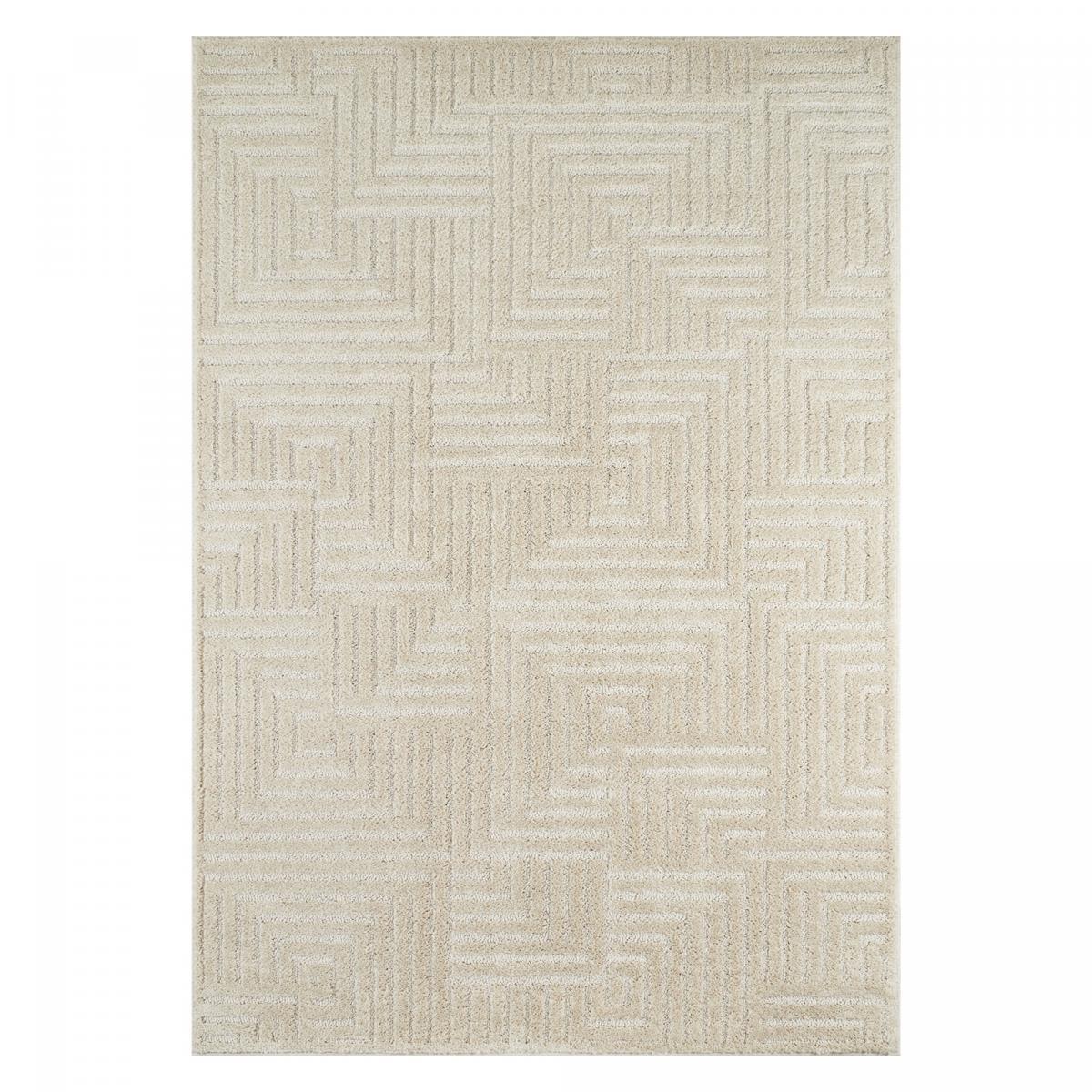 Tapis salon et chambre tissé motif géométrique MEBA